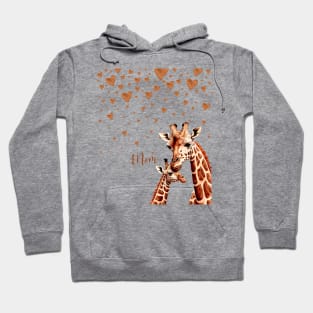 Mother Giraffe and her Baby, Mother’s Day Gift Hoodie